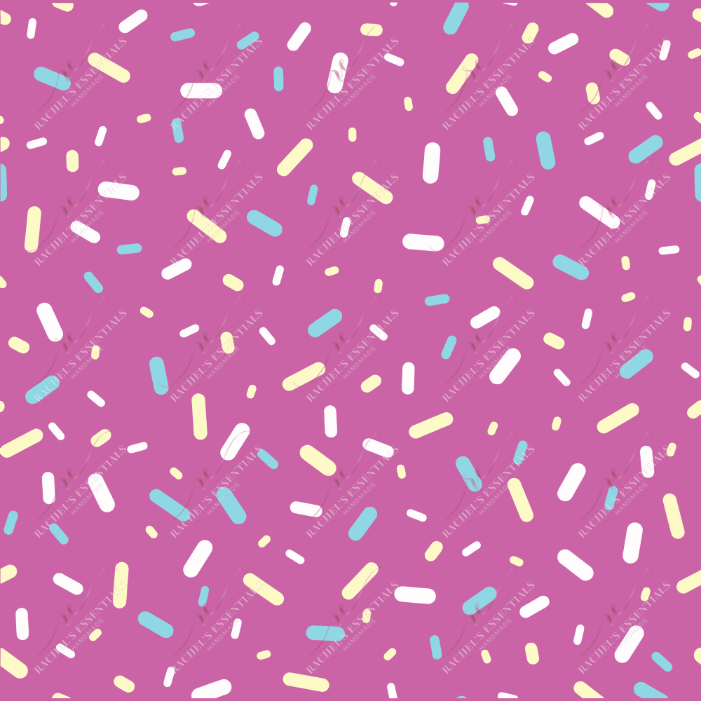 Dark Pink Mixed Sprinkles - Ready To Press Sublimation Transfer Print Sublimation
