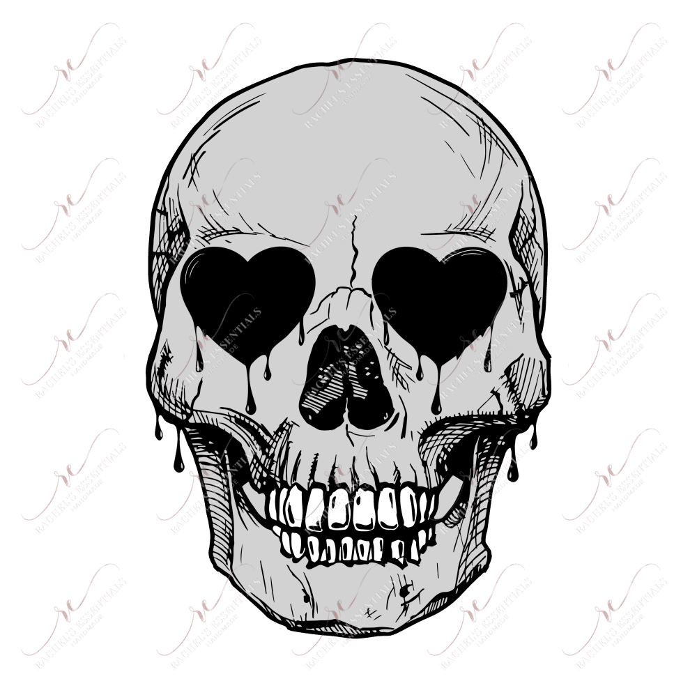 Drippy Skull - Clear Cast Decal