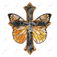 Faith Cross Butterfly - Htv Transfer