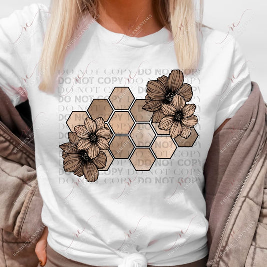 Floral Honeycomb- Htv Transfer
