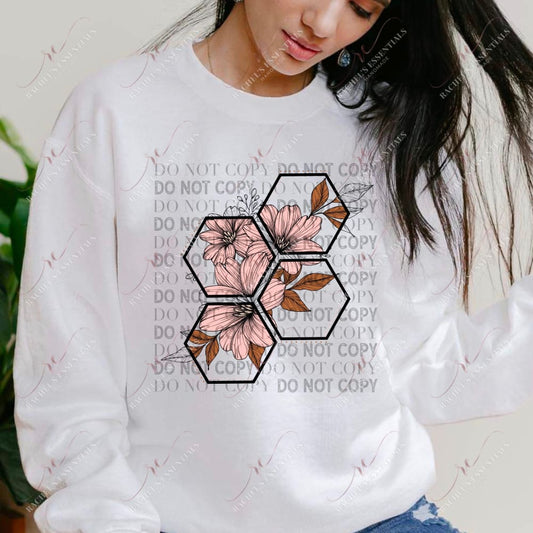Floral Honeycomb - Ready To Press Sublimation Transfer Print Sublimation