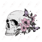 Floral Skull - Clear Cast Decal