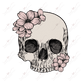 Floral Skull - Clear Cast Decal