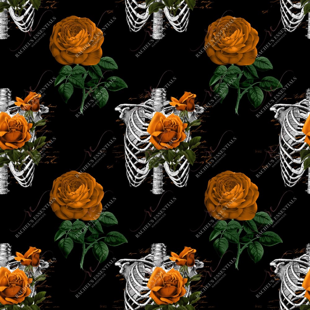 Floral Skull Orange - Vinyl Wrap