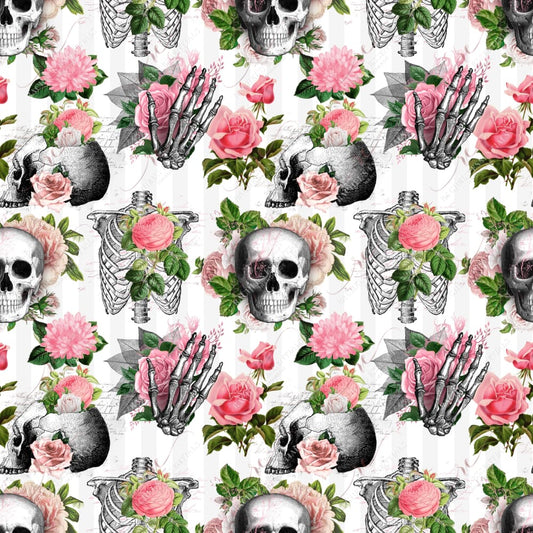 Floral Skull Pink - Vinyl Wrap
