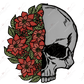 Flower Skull - Htv Transfer