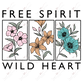 Free Spirit Wild Heart - Clear Cast Decal