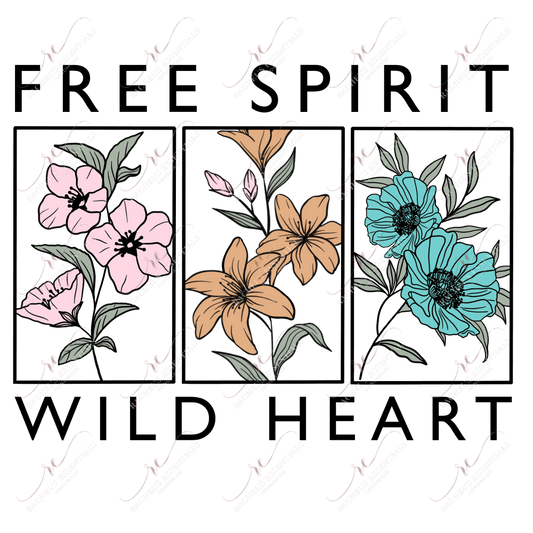 Free Spirit Wild Heart - Ready To Press Sublimation Transfer Print Sublimation