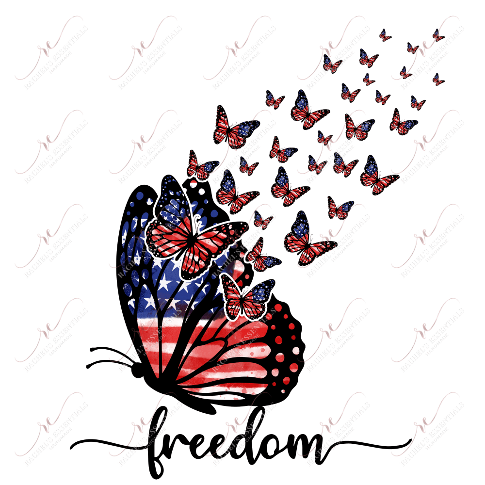 Freedom Butterfly - Ready To Press Sublimation Transfer Print Sublimation
