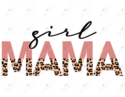 Girl Mama Split Letters Leopard - Ready To Press Sublimation Transfer Print Sublimation
