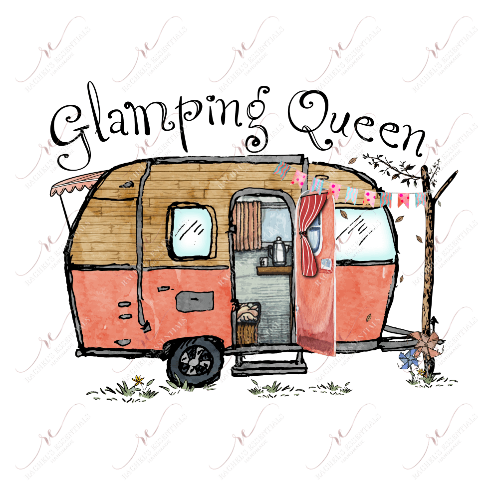 Glamping Queen - Clear Cast Decal