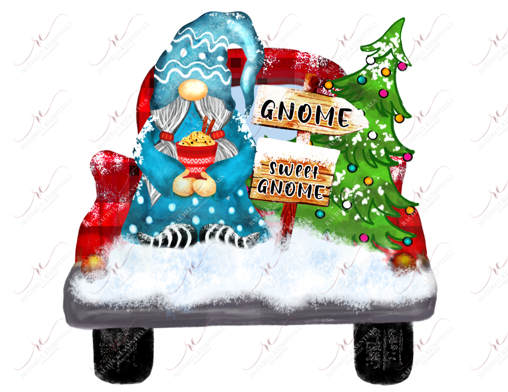 Gnome Sweet Gnome Christmas - Ready To Press Sublimation Transfer Print Sublimation