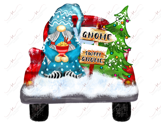 Gnome Sweet Gnome Christmas - Ready To Press Sublimation Transfer Print Sublimation