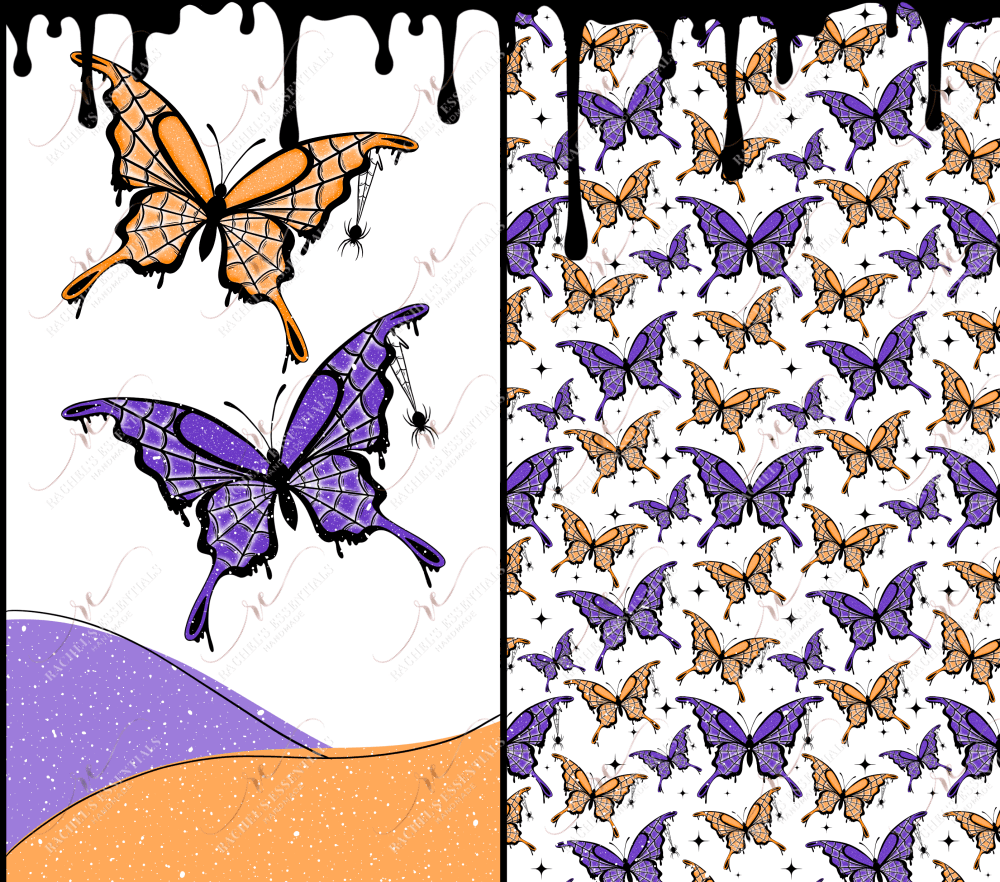 Halloween Butterflies - Ready To Press Sublimation Transfer Print Sublimation