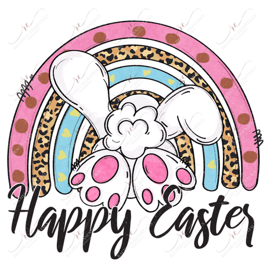 Happy Easter Bunny Rainbow - Ready To Press Sublimation Transfer Print Sublimation