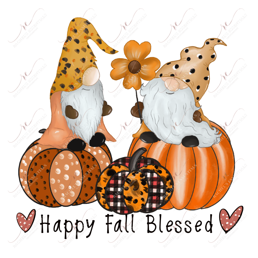 Sublimation 1.99 Happy fall blessed gnomes - ready to press sublimation transfer print freeshipping - Rachel's Essentials