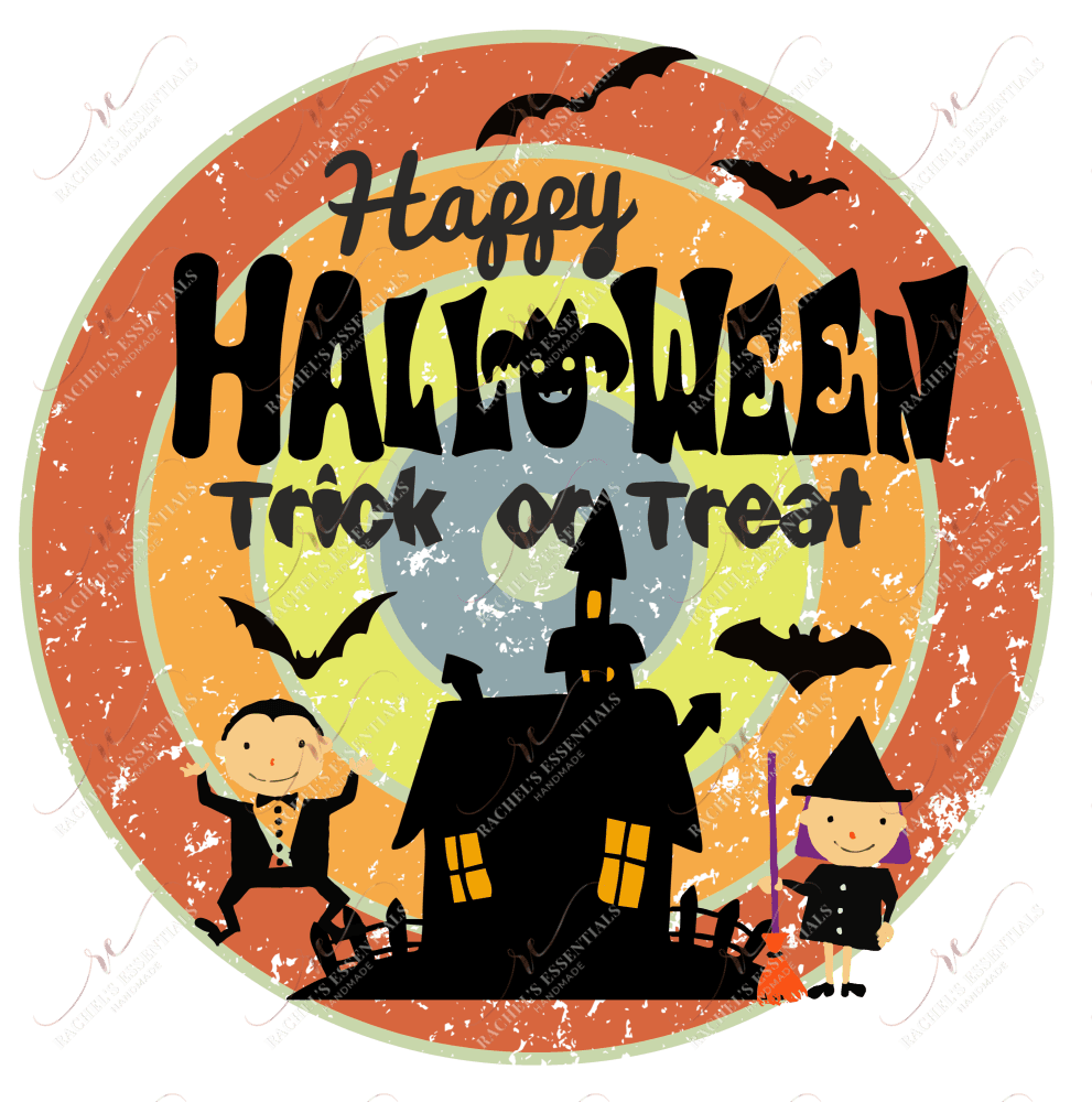 Happy Halloween Trick Or Treat - Ready To Press Sublimation Transfer Print Sublimation