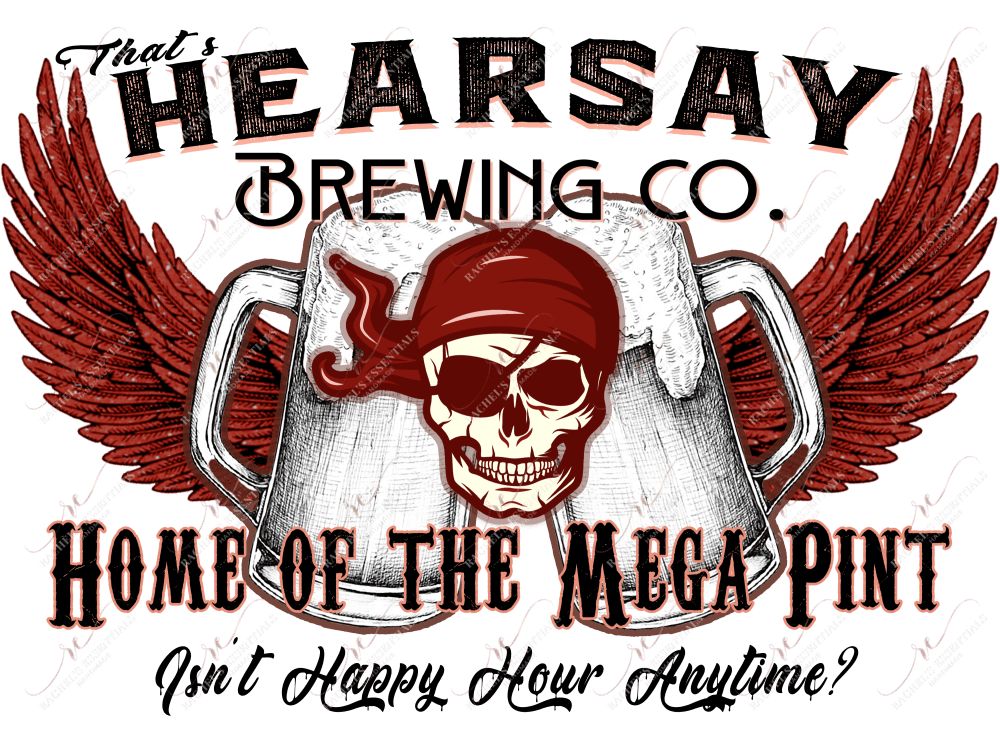 Hearsay Brewing Co - Ready To Press Sublimation Transfer Print Sublimation