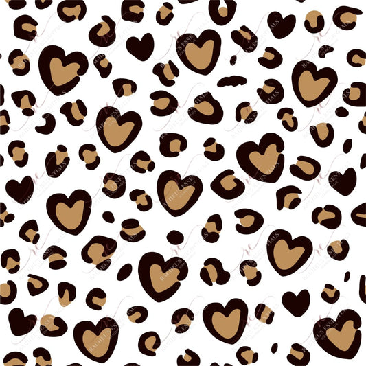 Heart Leopard - Ready To Press Sublimation Transfer Print Sublimation