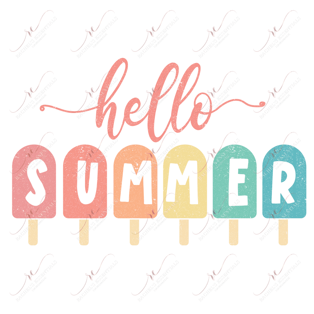 Hello Summer - Ready To Press Sublimation Transfer Print Sublimation