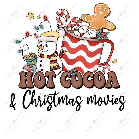 Hot Cocoa Christmas Movies - Clear Cast Decal