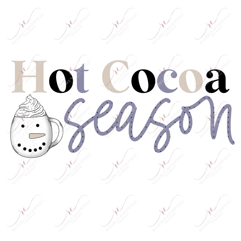 Hot Cocoa Season- Clear Cast Decal