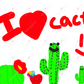 I Love Cacti Sticker