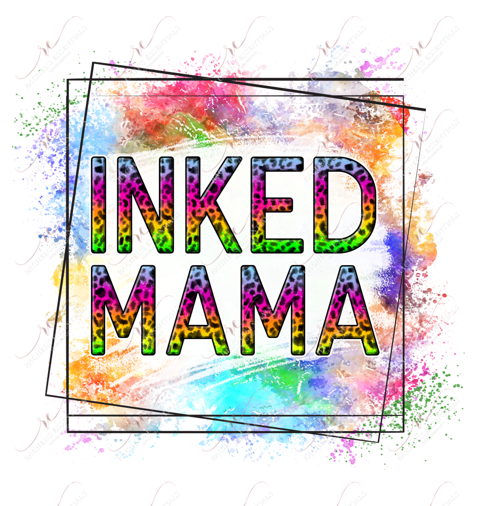 Inked Mama Rainbow Leopard - Ready To Press Sublimation Transfer Print Sublimation