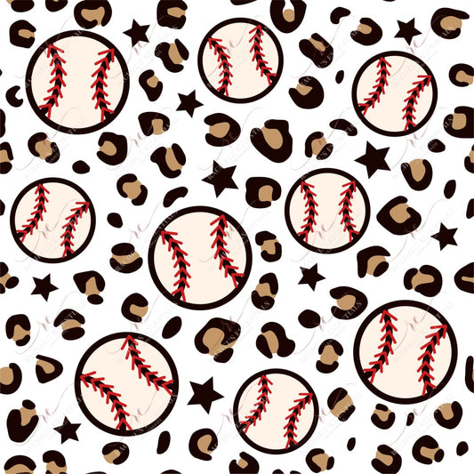 Leopard Baseball - Ready To Press Sublimation Transfer Print Sublimation