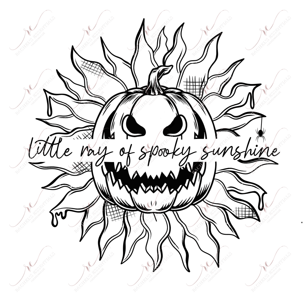 Little Ray Of Spooky Sunshine - Clear Cast Decal