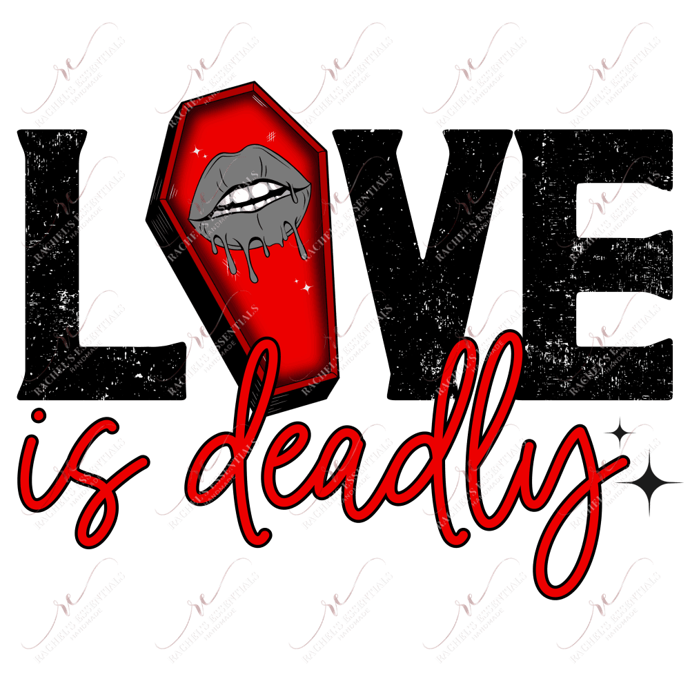 Love Is Deadly - Clear Cast Decal