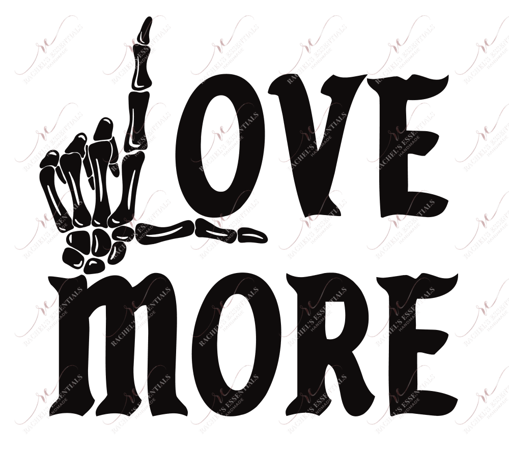 Love More - Clear Cast Decal