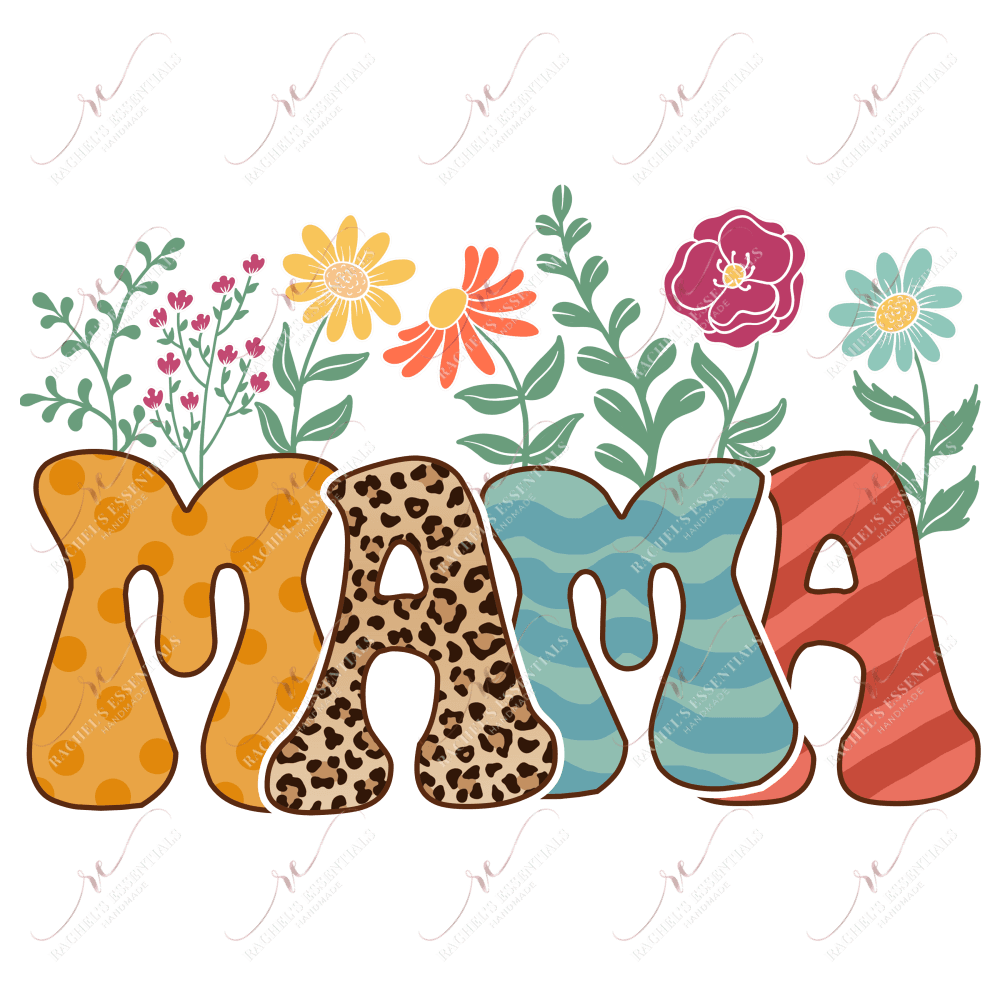 Mama Floral - Clear Cast Decal