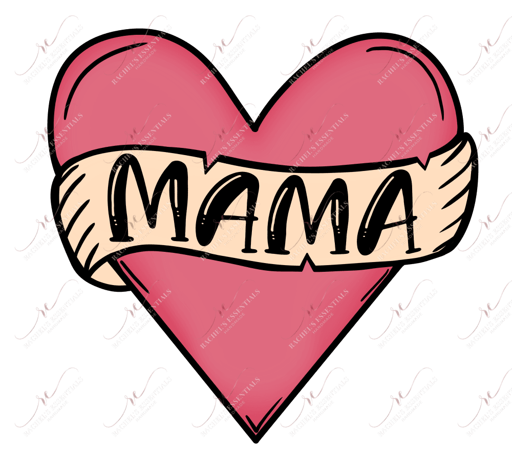 Mama Heart - Ready To Press Sublimation Transfer Print Sublimation