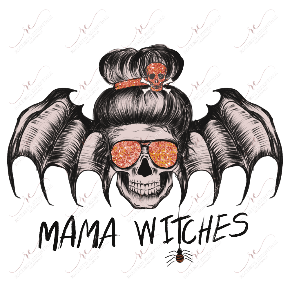 Sublimation 1.99 Mama witches messy bun bat - ready to press sublimation transfer print freeshipping - Rachel's Essentials