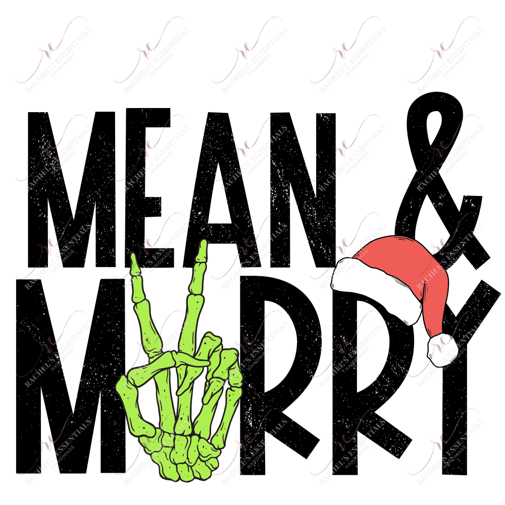 Mean And Merry - Clear Cast Decal