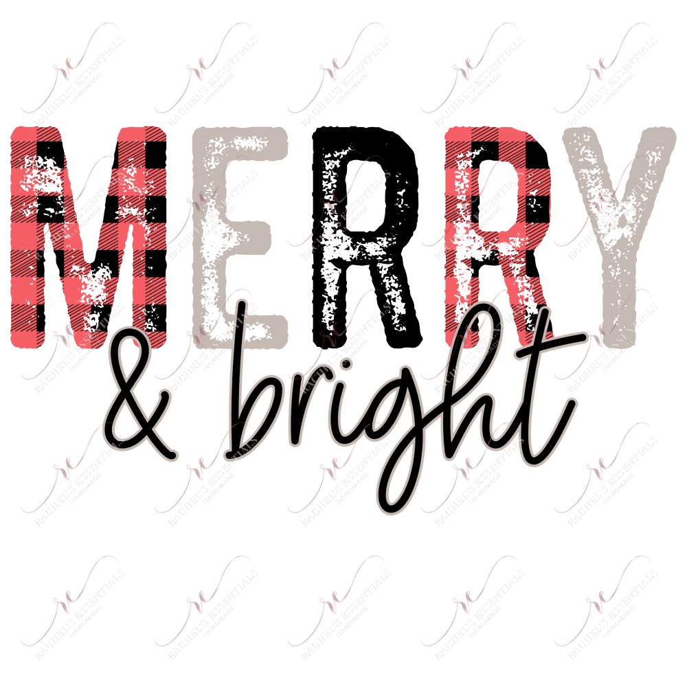 Merry And Bright - Clear Cast Decal