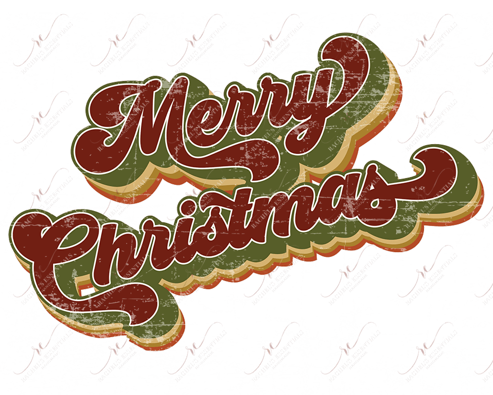 Merry Christmas - Clear Cast Decal