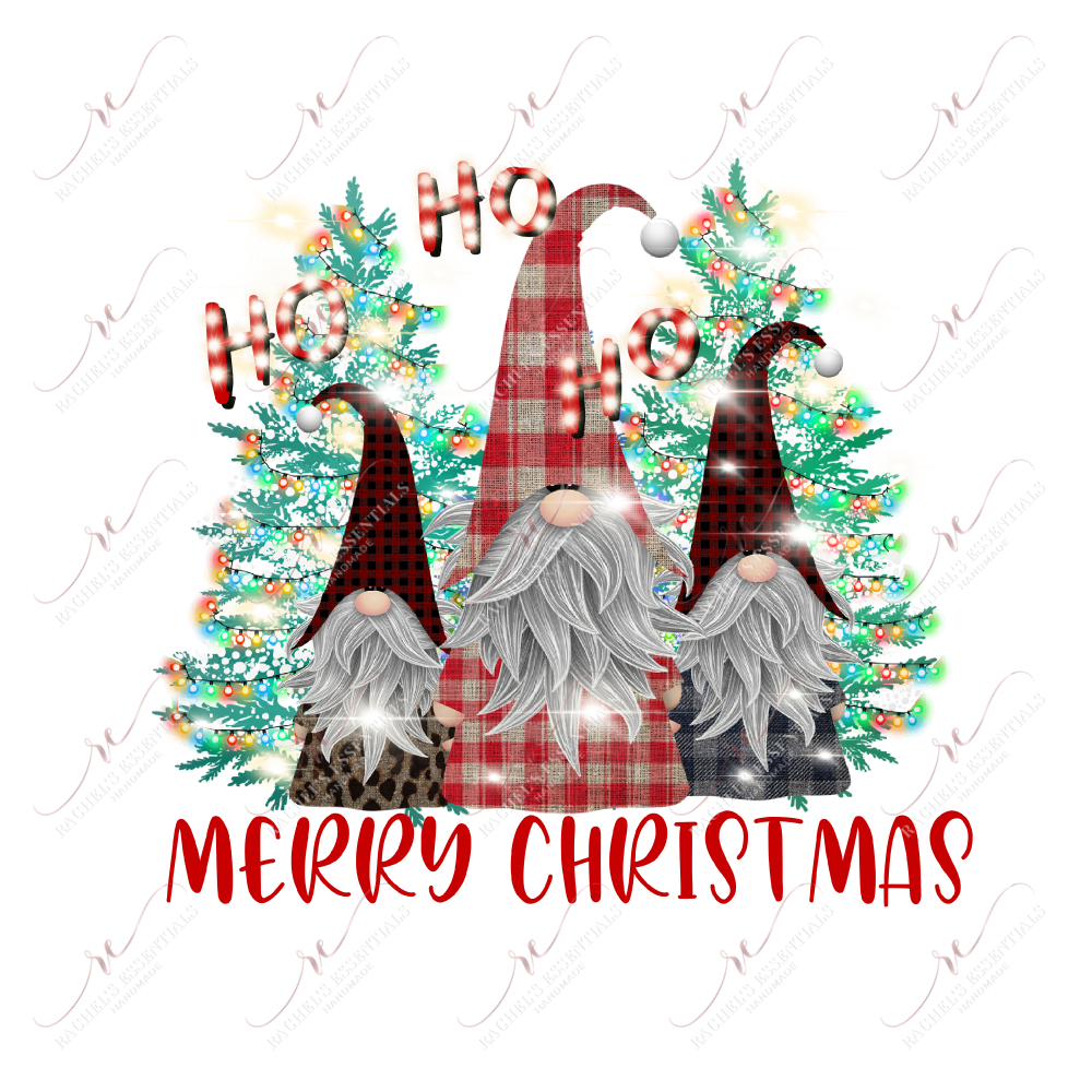 Merry Christmas Gnomes - Ready To Press Sublimation Transfer Print Sublimation