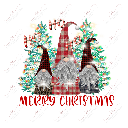 Merry Christmas Gnomes - Ready To Press Sublimation Transfer Print Sublimation