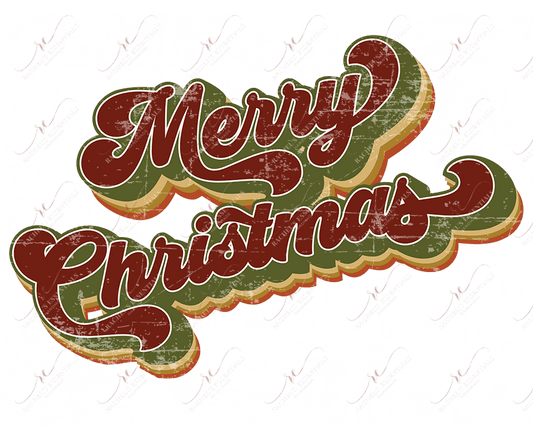 Merry Christmas - Ready To Press Sublimation Transfer Print Sublimation
