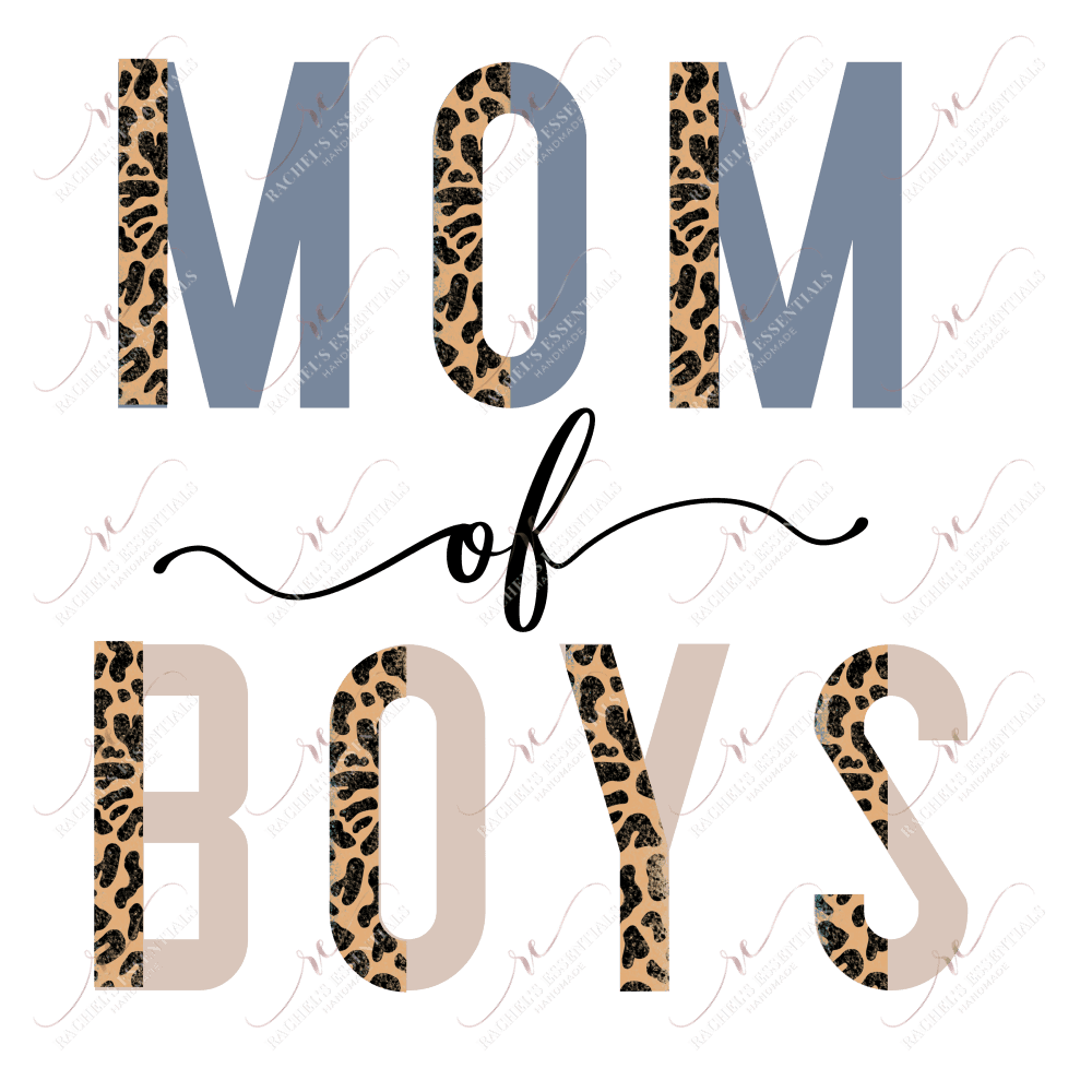 Mom Of Boys Leopard - Ready To Press Sublimation Transfer Print Sublimation