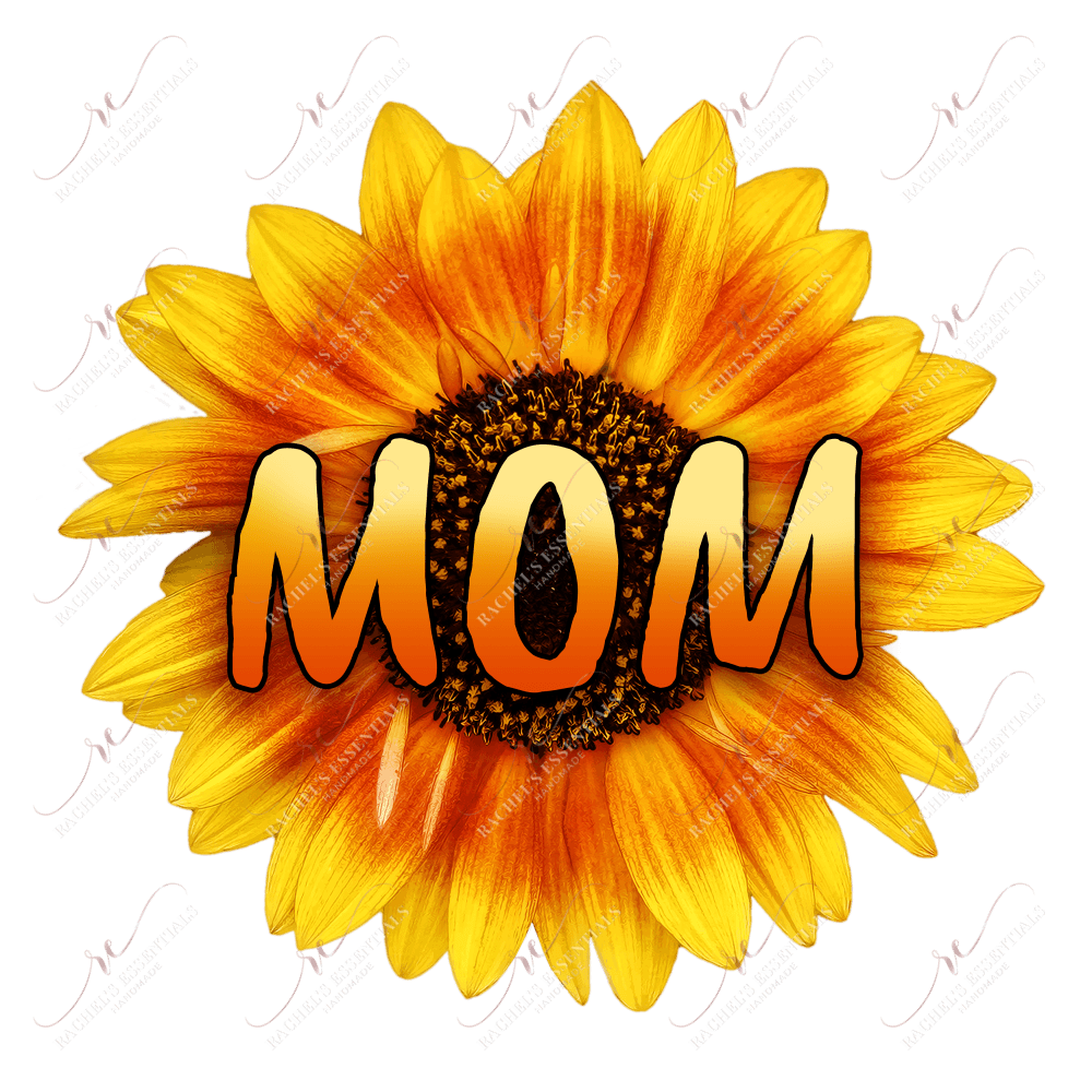 Mom Sunflower - Clear Cast Decal