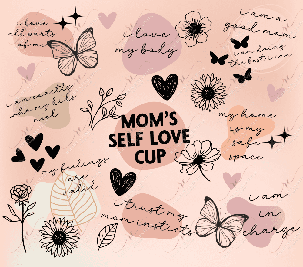 Moms Self Love Cup - Clear Cast Decal