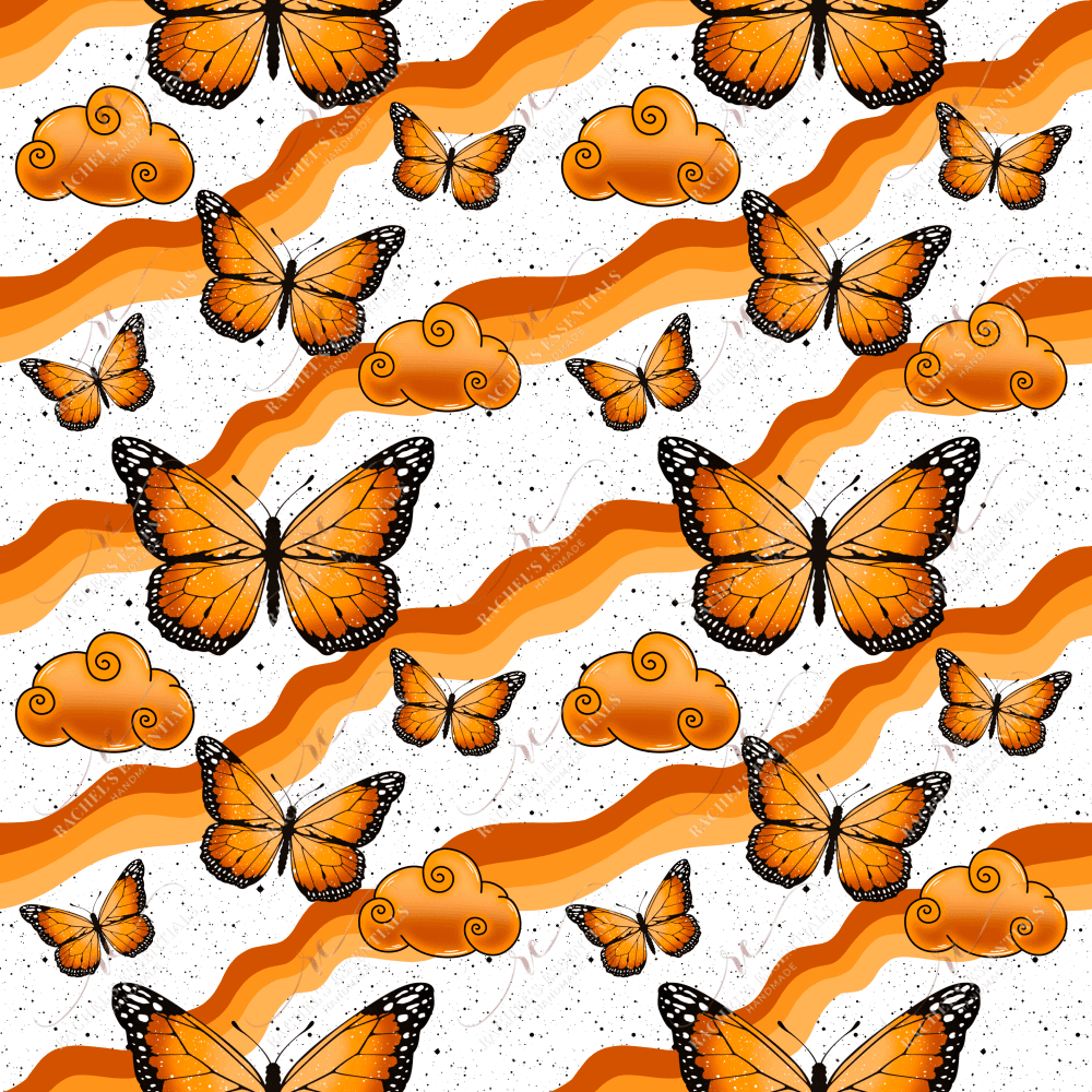 Monarch Butterflies - Ready To Press Sublimation Transfer Print Sublimation