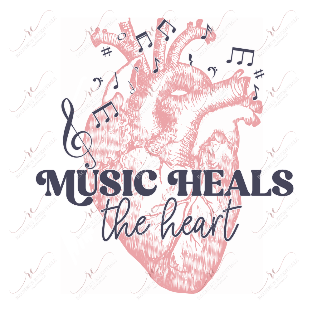 Music Heals - Ready To Press Sublimation Transfer Print Sublimation