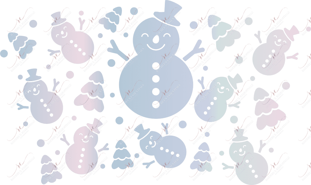 Ombre Snowman - Cold Cup Wrap Cup Wrap