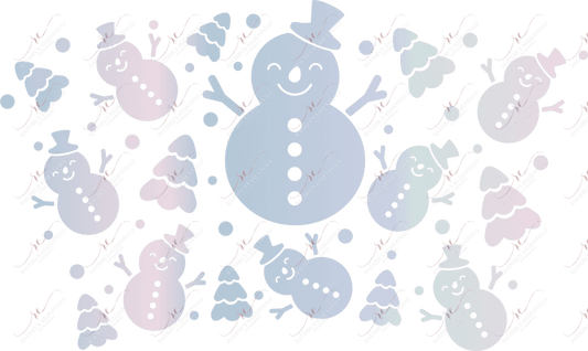 Ombre Snowman - Cold Cup Wrap Cup Wrap