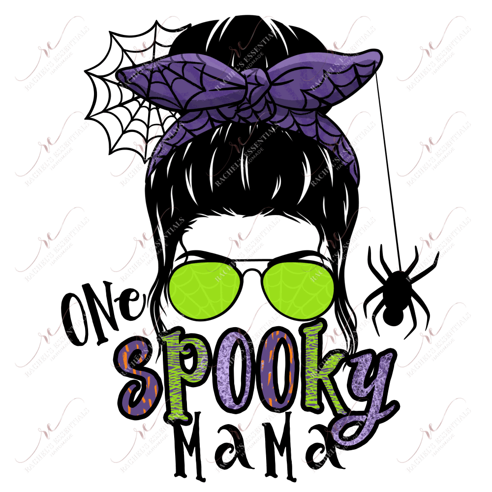 Sublimation 1.99 One spooky mama green and purple - ready to press sublimation transfer print freeshipping - Rachel's Essentials