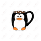 Penguin Mug - Htv Transfer
